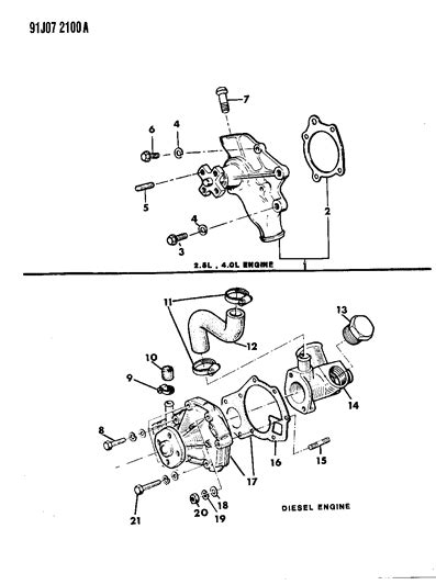 1991 jeep comanche engine diagram 